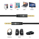 CN3535B - Cellet 3.5mm Premium Anti-Tangle Braided Aux Audio Cable for iPhones, iPods, iPads, Headphones, Smartphones for Home and Car Stereos - Black
