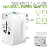 CNUNM FA - Worldwide All-In-One Universal Power Adapter - White