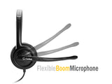 EP35OP - Premium Over The Head 3.5mm Monaural Headset With Mic, Extra Comfort