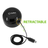 TCMICROR24 - Cellet High Powered 2.4A/12W Retractable Micro USB Home Charger for Android Devices