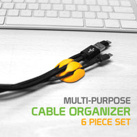 AC943 - Multi-Purpose Self Adhesive Cable Management Clip Organizer - 4 Pack