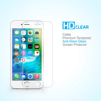 SAIPH7 - Anti-Glare Tempered Glass Screen Protector for iPhone SE 2020, 8, 7, 6 by Cellet