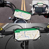 PHBIKEGY - Cellet Bike Phone Mount, Universal Bicycle, Motorcycle Holder Mount Compatible for Apple iPhones, Samsung Galaxy, Google Pixel, Moto Series Smartphones (Grey)
