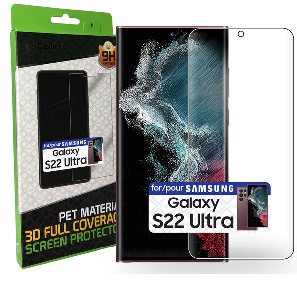 STSAMS22U - Cellet Samsung Galaxy S22 Ultra TPU Screen Protector, Full Coverage Flexible Film Screen Protector Compatible to Samsung Galaxy S22 Ultra