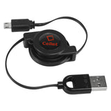 DAMICROR - Cellet Retractable Micro-USB Cable – 3ft Charging and Sync Cable for Android Devices, Tablets, and More