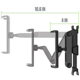 PH355BK -  Cellet Universal Car Headrest Mount for Tablets & Phones – 360° Rotating Back Seat Tablet Holder with Extendable Arm – Compatible with iPad Pro/Air/Mini, Samsung Galaxy Tab, iPhone & Kids Devices – Black