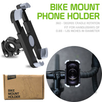 PHBIKE01 - Bike Smartphone Mount, Universal Heavy Duty Bicycle Holder Mount With 360 Degree Rotation Compatible to iPhone 12 Pro Max/12 Mini/12, iPhone 11 Pro Max/ 11 Pro/11, Samsung Galaxy Note 20/20 Plus and Other 4.7”-6.8” Devices