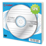 WDVD5 - Cellet DVD-R Blank Discs 4.7GB 16X 120 Min Recordable Disc 5 Pack - High Speed Storage for Home Video, Photos, Audio Data Archiving - Compatible with DVD-R Recorders