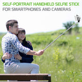ACPOD4BK - Wireless Connectivity Self-Portrait Handheld Selfie Stick for Smartphones and Cameras - Black
