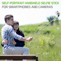 ACPOD4BK FA - Wireless Connectivity Self-Portrait Handheld Selfie Stick for Smartphones and Cameras - Black