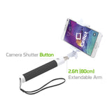 ACPOD4BK FA - Wireless Connectivity Self-Portrait Handheld Selfie Stick for Smartphones and Cameras - Black
