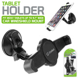 PHTABCN - Cellet Windshield Tablet Holder for Car Heavy Duty Suction Cup Mount 360 Rotation Cradle Compatible with iPad Air Mini, Samsung Galaxy Tab, Fire HD 7 8 10, GPS, Commercial Truck Drivers, Up to 9.7"