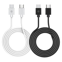 DCMICRO4WT - Cellet Micro-USB to Reversible USB-C Cable  - 1-Black + 1-White