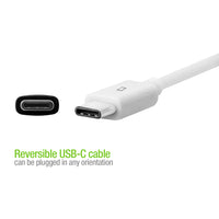 DCMICRO4WT - Cellet Micro-USB to Reversible USB-C Cable  - 1-Black + 1-White