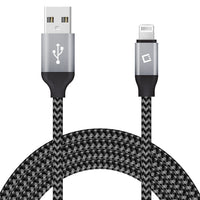 DA8T10BRBK - Cellet Heavy-Duty Nylon Braided Lightning Cable – 10FT (Apple MFi Certified)