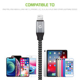 DA8T10BRBK - Cellet Heavy-Duty Nylon Braided Lightning Cable – 10FT (Apple MFi Certified)