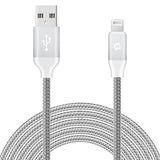 DA8T10BRSL - Cellet Heavy-Duty Nylon Braided Lightning Cable – 10FT (Apple MFi Certified)