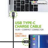 DCUSB20 - 6 Feet USB-C to USB-C Fast Charging / Data Sync Cable - Black