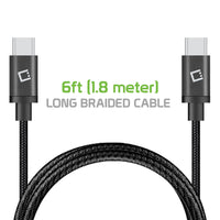 DCUSB20 - 6 Feet USB-C to USB-C Fast Charging / Data Sync Cable - Black