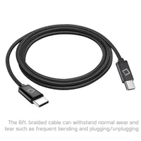 DCUSB20 - 6 Feet USB-C to USB-C Fast Charging / Data Sync Cable - Black