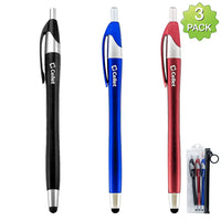 PEN745 - Stylus + Ink Pen Combo (BLACK / BLUE / RED) 3-PACK