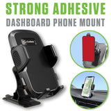 PHD300 - 🚗 Cellet Universal Car & Desk Phone Mount - 💪 Strong Adhesive Pad, 360° Rotation, One-Touch Release - Secure Windshield, Dashboard & Countertop Holder for iPhone, Samsung, Android