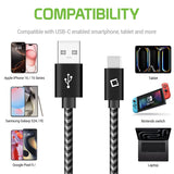 DCA4IN - USB-C Cable, Cellet 5-In. Premium Nylon Braided Fast Charging USB-C Cable