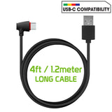 DCA904BK - USB-C to USB-A Cable with 90 Degree Connector 4 Feet Charging & Data Sync Cable