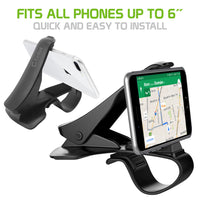 PHD270 - Dashboard Phone Holder, Clip Mount for Apple iPhone X, 8, 8 Plus, Samsung Galaxy Note 8, Samsung Galaxy S8, S8 Plus and More – by Cellet