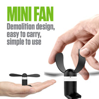 FANUSBC - Portable USB-C Mini Phone Fan – Compact Cooling Attachment for Android, iPad, Pixel, Galaxy & More – Quiet Lightweight Plug-in Smartphone Cooler, Pocket-Sized Travel Accessory