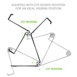 PHALUBK_FA - Adjustable Desktop Stand, Heavy Duty Adjustable Aluminum stand with 270 Degree Rotation for Smartphones, Tablets, iPads and Nintendo Switch – Black