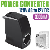 FM3000 - Cellet 120V AC to 12V DC Power Converter Adapter, 3000mA (3A) Output, Cigarette Lighter Socket Plug – Converts Home Wall Outlet to Car Charger Port for Smartphones, GPS, Cameras, Tablets, MP3 Devices
