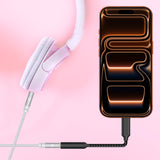 DCAFEMB - USB-C to 3.5mm Female Headphone Adapter, Heavy Duty Nylon Braided Audio Converter