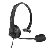 EP35C FA - Cellet Universal Mono 3.5mm Hands-Free Headset with Flexible Boom Microphone – Adjustable Headband, Single-Ear (Mono) Wired Headset for Calls & Office Use