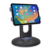 PHTAB5003 - Cellet 3-in-1 Tablet Stand & Car Headrest Mount Holder for POS Desk Kiosk & Backseat Road Trips, 360° Swivel Heavy Duty Weighted Base Portable Ring Grip for iPad Pro 12.9 11 Mini, Galaxy Tab, Surface