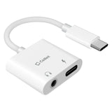 DCAPOWER - USB-C Audio & Charge Adapter – Dual USB-C to 3.5mm Audio Converter & Charge Adapter