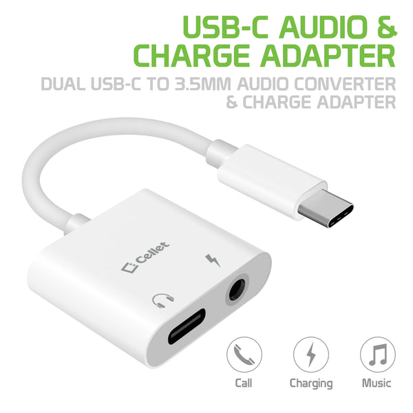 DCAPOWER - 3.5mm Aux Audio Adapter Type C USB Enhanced Quality Sound