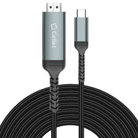 DCHDMI6 - Cellet 4K/60Hz HDMI to USB-C Cable, 6.6 ft. Type-C to HDMI Cable Compatible to iPad Pro 11in/12.9in, MacBook Air 2018/2017/2016, Google Chromebook Pixel, Nintendo Switch, Huawei MacBook - Space Gray