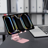 PHALURG_FA - Adjustable Desktop Stand, Heavy Duty Adjustable Aluminum stand with 270 Degree Rotation for Smartphones, Tablets, iPads and Nintendo Switch – Rose Gold