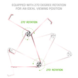 PHALURG_FA - Adjustable Desktop Stand, Heavy Duty Adjustable Aluminum stand with 270 Degree Rotation for Smartphones, Tablets, iPads and Nintendo Switch – Rose Gold