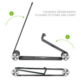 PHALURG_FA - Adjustable Desktop Stand, Heavy Duty Adjustable Aluminum stand with 270 Degree Rotation for Smartphones, Tablets, iPads and Nintendo Switch – Rose Gold