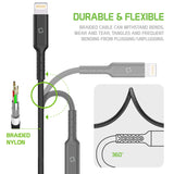 DCL40BK - USB Type C to MFI Lightning Data Cable, Cellet 3.3ft (1m) Braided USB Type C to Lighting Data Cable Compatible to iPhones iPad Pro Air mini for USB-C Charging