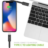 DCL40BK - USB Type C to MFI Lightning Data Cable, Cellet 3.3ft (1m) Braided USB Type C to Lighting Data Cable Compatible to iPhones iPad Pro Air mini for USB-C Charging