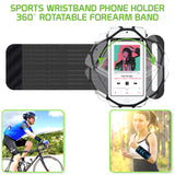 NEOARM490 - Sports Wristband, 180 Degree Rotational Exercise Wristband with Adjustable Velcro Band for Jogging, Biking and Hiking - Black