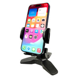 PHW100 - Cellet Desktop Phone Holder Stand for Desk - Adjustable 360 Degree Rotating Smartphone Mount with Quick Release Button, Non-Slip Base, Fits iPhone, Samsung Galaxy, Heavy Duty Desk Mount