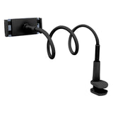 PHX200 - Cellet Flexible Gooseneck Tablet Holder & Smartphone Mount – 32-Inch Long Arm Desk Clamp Stand with 360° Rotation, Fits 4.5” to 8.5” Devices, Heavy-Duty Bedside & Kitchen Mount for iPad, iPhone, Black