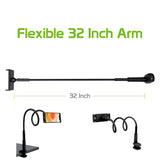 PHX200 - Cellet Gooseneck Tablet & Smartphone Desktop Mount with Spring Grips (Fits Devices 4.75-8 Inches) - Black