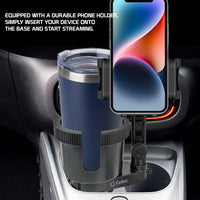 PH610 - Smartphone Cup Holder Mount, Built in Cup Holder and Gooseneck Phone Mount Compatible to iPhones, Galaxy Z Fold, Z Flip, Google Pixel, Moto