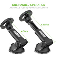 PHM300 - Magnetic Car Dashboard & Windshield Phone Holder Mount, 360 Rotation, Extendable Arm