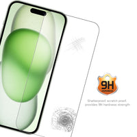 SGIPH15PLUS - Apple iPhone 15 Plus Tempered Glass Screen Protector, 9H Hardness